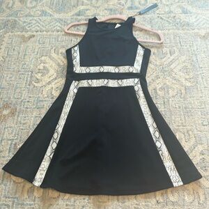 Miss Behave Girls Black and Snakeskin dress NWT size 10
